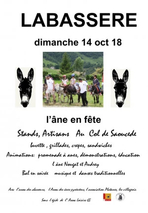 Affiche L'âne en fête » Labassere Le dimanche 14 oct 2018