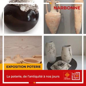 Affiche Exposition "La poterie, de l'antiquité à nos jours"