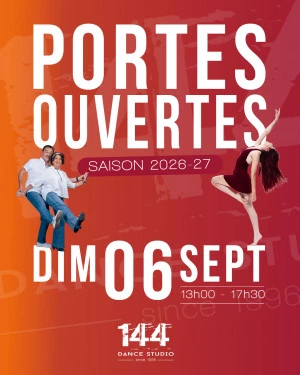 Affiche Portes Ouvertes au 144 Dance Studio