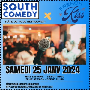 Affiche 1ère Soirée stand up (gratuite)au French Kiss de l'année