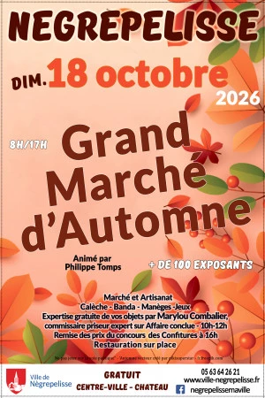Affiche Grand Marché d'Automne et fête de la citrouille