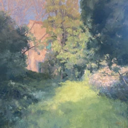 Les volets verts - Pastel 40 x 40 cm