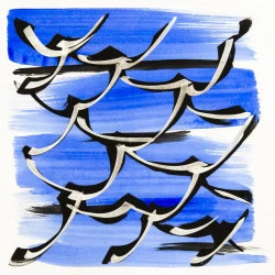 Filet de Pêche - Technique mixte sur papier