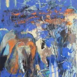Les Ors de la Terre - 81 X 65 Acrylique sur toile