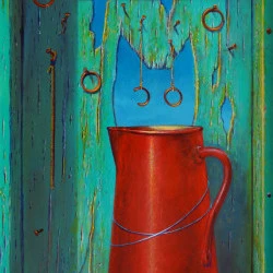 Chafetière - Acrylique sur panneau - 30 x 19 cm - Philippe Vercellotti 