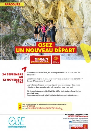 Affiche Osez un nouveau départ ! Dernière session de l'année !