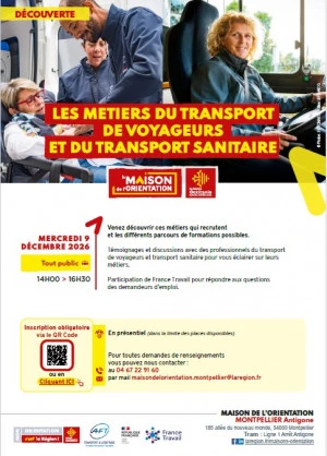 Affiche Les métiers du transport de voyageurs et du transport sanitaire