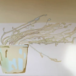 Plante - Acrylique sur toile 160 x 130cm - 1000 