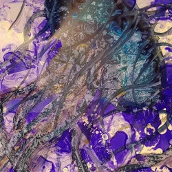 Méduse Lesueur blau türkis - 70x100cm