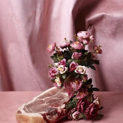 Boeuf-rose - Photographie / Tirage sur papier Hahnemühle satiné exemplaire 1/8 - Natacha Nikouline 