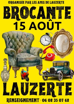 Affiche Grande brocante de Lauzerte