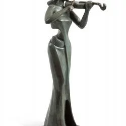 La violoniste - Sculpture en bronze