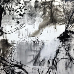 Sans titre - Acrylique et glycéro sur toile, 129x210cm, 2019