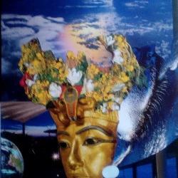 Egyptien - collage, 57x69cm, plastifié encadré