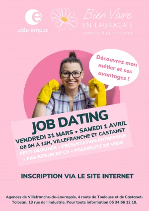 Affiche Job-dating en partenariat avec Pôle emploi