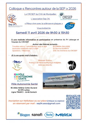 Affiche Colloque, Rencontres autour de la SEP 2026
