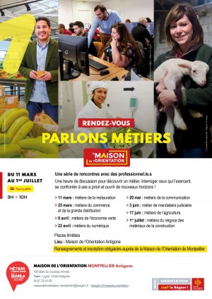 Affiche Parlons Métiers : Métier de l'Agriculture 