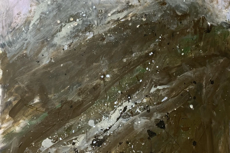 sans titre, ( montagne, 2) 120 X 160 cm. 2023 - huile sur toile 120x160 cm 2018 Empreinte