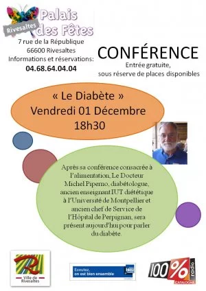 Affiche Conférence « Le diabète » Dr. Michel Piperno