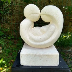 om Shanti - Pierre calcaire du Lot 30cm ht rifloirs ciseaux