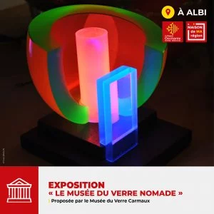 Affiche Vernissage exposition "Musée du verre nomade" 