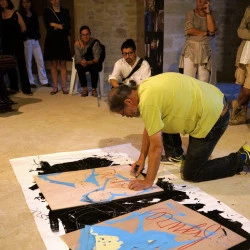 performance "support, fond, figures" - "sans gaz ni trompette" #2 2018 Aubais - Josef Bury 