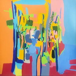 abstrait sans titre - acrylique sur toile 50 X50