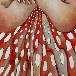 murmure du soleil 5 - 50x800 cm ; huile/lin - 900 € piece 