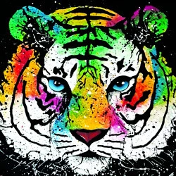 Ron - Acrylique sur toile sur châssis 60x60cm - Sylvie Clain 