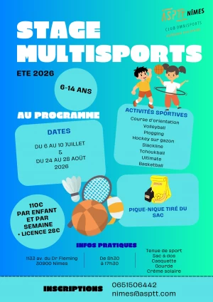 Affiche Stage multisports été 2026