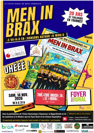 Affiche Voyage en chansons des MEN in BRAX