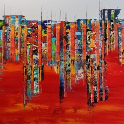 WAITING FOR VALENTINE - Acrylique sur toile, 100/150, 2021 WAITING FOR VALENTINE - JHSAVOLDELLI 