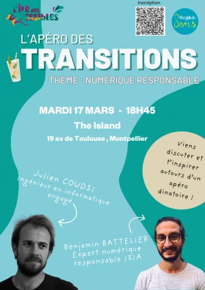 Affiche Apéro des Transitions : Numérique Responsable