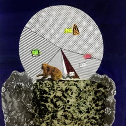 Sans titre - Technique mixte sur papier carbonne/40x30cm/2022 - Thilleli Rahmoun 