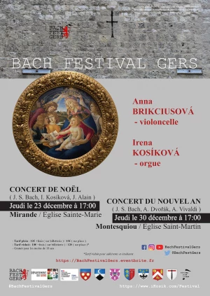 Affiche 6ème Bach Festival / Gers 2021 - Concert de Noël / Mirande 