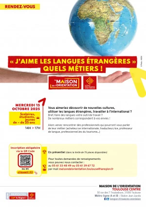 Affiche J'aime les langues étrangères