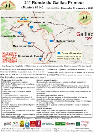 Affiche Ronde du Gaillac Primeur
