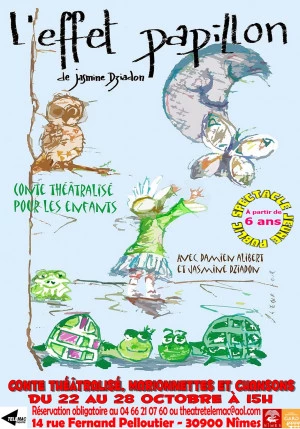 Affiche L'EFFET PAPILLON spectacle pour les 6-12 ans