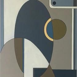 AG_114 Abstraction géométrique - Peinture acrylique 92x73 catalogue Groupe Constructivisme Grande palais - Tatiana Lebedev 