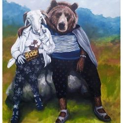 Amitié - acrylique sur métal / 150 x 140 cm
