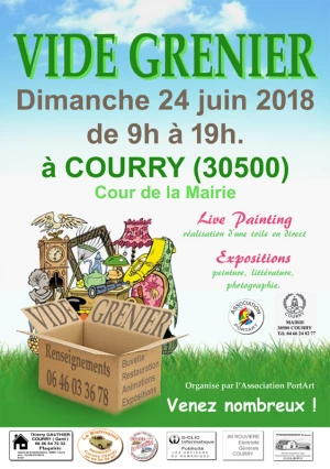 Affiche Vide Grenier et Exposition d'art à Courry