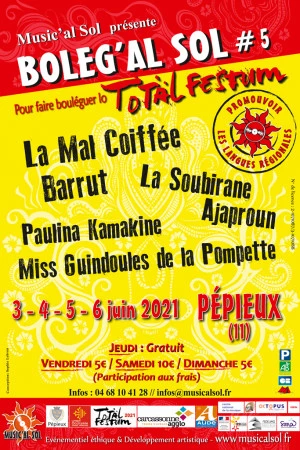 Affiche Lo Boleg'al Sol #5 - Total Festum 2021