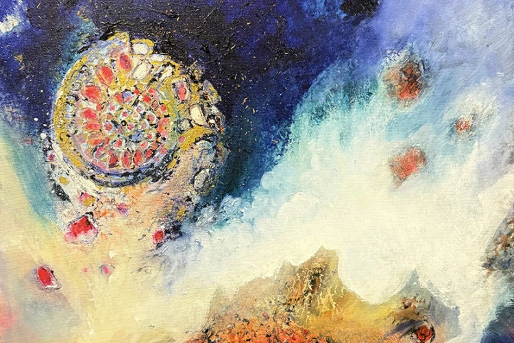 intermezzo - toile acrylique 1MX0,73 - Eve Fouquet 