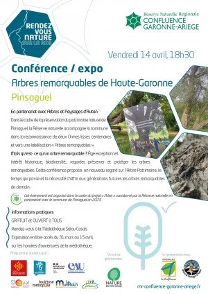 Affiche Conférence / expo Arbres remarquables de Haute-Garonne