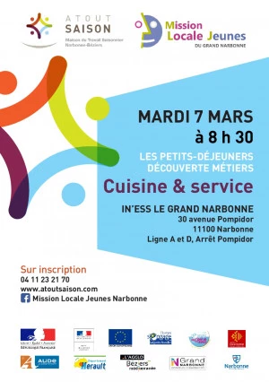 Affiche Découverte des métiers cuisine & service 