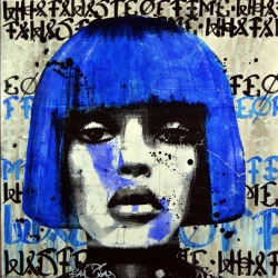 Portrait 02 - Peinture huile, encre de chine, acrylique. - Bayonas 