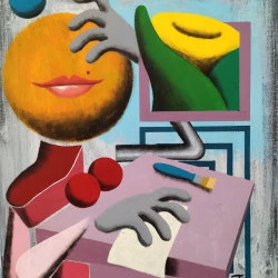 La page blanche - Acrylique sur Toile, 46x55 cm, 2023 - @Flavien Couche 