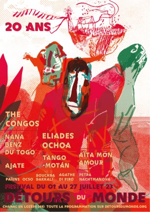 Affiche Festival Détours du Monde - 20 ans