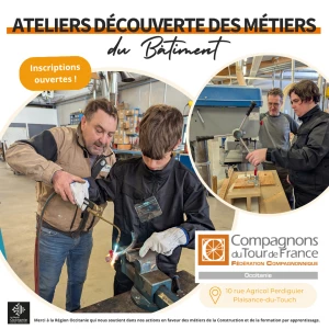 Affiche Ateliers Découverte des Métiers du Bâtiment