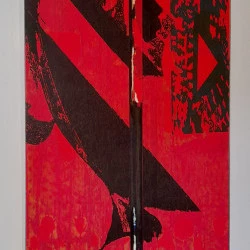 TUBAFLESH - Estampe numérique encollée sur panneau de bois. Dimensions : 80 X 100 cm hors cadre